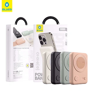 پاور بانک بلو تاشو استند شونده مغناطیسی Blueo Magnetic Foldable Stand Power Bank 10000Mah